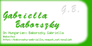 gabriella baborszky business card